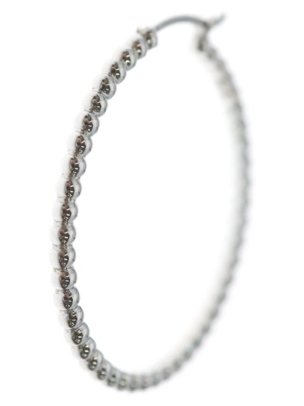 Van Cleef & Arpels Perlee Hoop Earrings White Gold